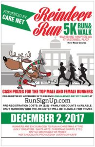 Poster of Reindeer Run with details and date