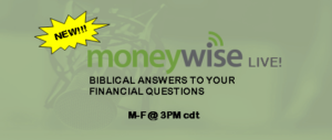 Moneywise live logo on a banner