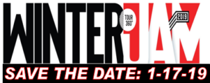 Winter Jam Save the date banner for 2019
